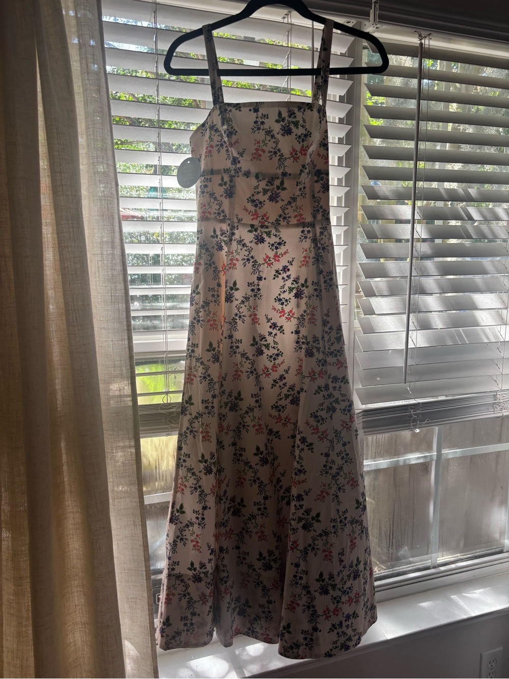 NWT & NEVER WORN: HILL HOUSE SIZE S| The Margot Dress - White Floral Midi Dress - Picture 8 of 8